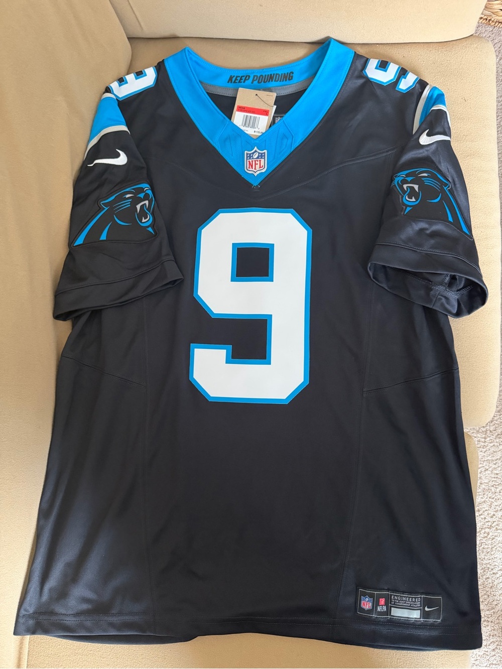 Nike Bryce Young Carolina Panthers Vapor FUSE Limited Jersey Black Mens L - NWT